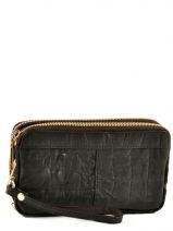 Portefeuille Jamin puech Marron croco 11079CGM
