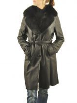 Veste 3/4 Col Renard Intuition Noir double face AM8233A