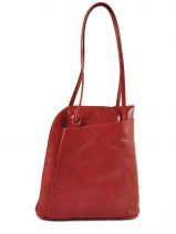 Rugzak Petits prix cuir Rood collet 004