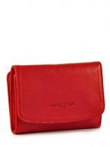 Porte Monnaie Lancaster Rouge soft vintage 120-17