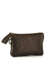 Porte Monnaie Nathan baume Noir ostrich n 130302N