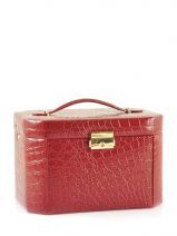 Coffret Bijoux Francinel Rouge pvc facon croco 112013
