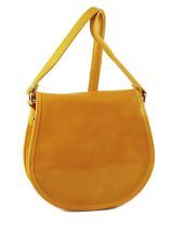 Sac Bandouli�re Petits prix cuir Jaune collet 1191