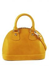Sac � Main Petits prix cuir Jaune collet T15