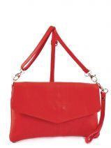 Pochette Ceremonie Sac De Soiree Petits prix cuir Rouge sauvage 888