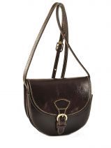 Sac Bandouli�re Petits prix cuir Marron collet 1201