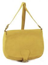 Sac Bandouli�re Petits prix cuir Jaune sauvage 1011