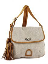 Sac Bandouli�re Etrier Marron canvas ECA004