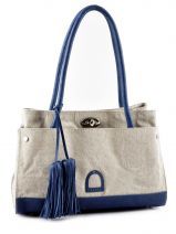 Sac � Main Etrier Bleu canvas ECA003