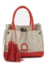 Sac � Main Etrier Rouge canvas ECA002