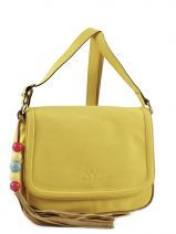 Sac Bandouli�re Woomen Jaune velvet WVE001