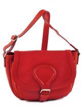 Sac Bandouli�re Sabrina Rouge retro 10605