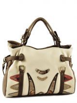 Sac � Main Abaco Blanc java ethnique PUMETH