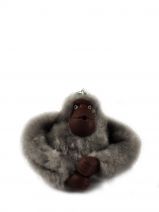 Porte Clefs S Kipling Gris monkey programme Monkeyclip Small : K00769