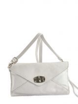 Pochette Ceremonie Sac De Soiree Petits prix cuir Blanc sauvage 1813