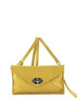 Pochette Ceremonie Sac De Soiree Petits prix cuir Jaune sauvage 1813