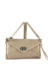 Pochette Ceremonie Sac De Soiree Petits prix cuir Beige sauvage 1813
