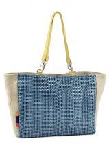 Sac � Main Catherine parra Bleu paille 000093