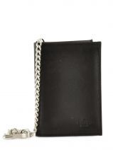 Portefeuille Etrier Noir vachette souple E5336