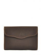 Porte Monnaie Etrier Marron vachette souple E5601