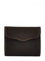 Porte Cartes Etrier Marron vachette souple E5603