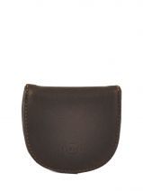 Porte Monnaie Etrier Marron vachette souple E5704