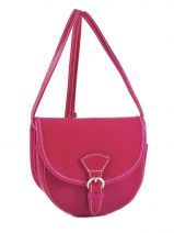 Sac Bandouli�re Petits prix cuir Rose collet 1201
