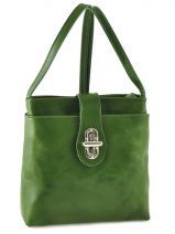 Sac Bandouli�re Petits prix cuir Vert collet 006
