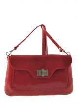 Sac Bandouli�re Petits prix cuir Rouge collet 129