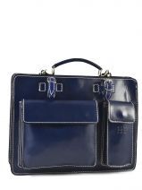 Documententas Leder Petit prix cuir Blauw collet 803