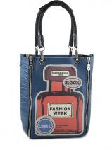 Shopping Croc Leder Barbara rihl Blauw croc 0081