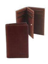 Porte Cartes Petits prix cuir Marron oil SA907