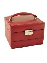 Coffret Bijoux Francinel Rouge pvc facon lezard 130548