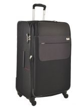 Zacht K. 4 Wiel Delsey Zwart keep n'pact 204828 Koffer 4 wiellen