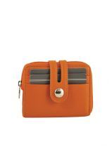 Porte Monnaie Petits prix cuir Orange glamor CHL526