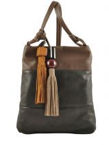 Sac � Main Sonia rykiel Marron pompom 8155-50