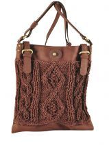 Sac � Main Jamin puech Marron macramet AH11049