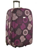 Valise 2 Roues Souple 70cm Travel Violet flower 108-13L