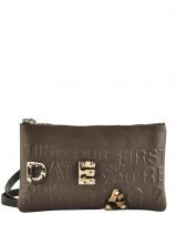 Pochette Soiree Barbara rihl Marron alphabet 00016 Pochette Soiree Barbara rihl Marron alphabet 00016