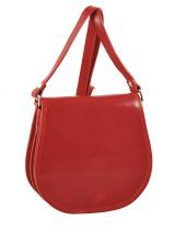 Sac Bandouli�re Petits prix cuir Rouge collet 1191