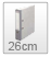 Peut contenir des classeurs de largeur 26cm